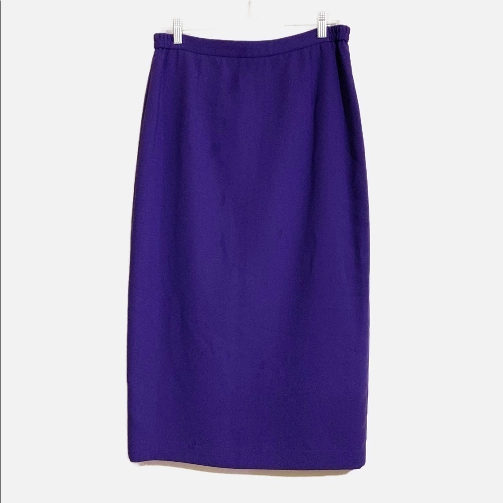 Career Dressy Lined Pencil Straight Ankle Length Maxi Skirt Purple Plum size 10